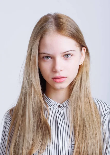 Portrait Little Model Girl Studio — Stock Photo, Image