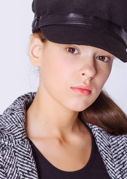 Portrait of little model girl in studio — Stock Photo, Image