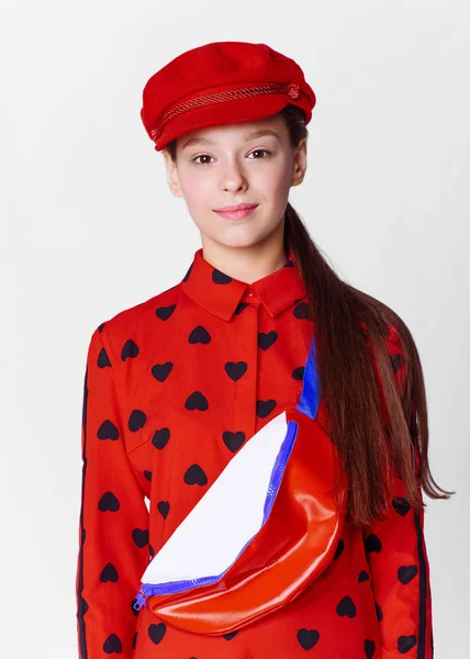 Retrato de menina modelo em estúdio — Fotografia de Stock