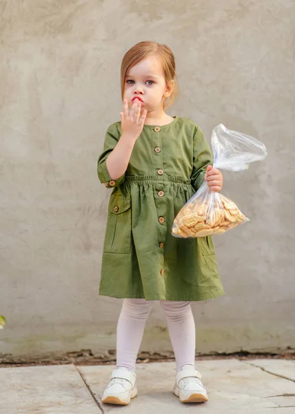 夏の屋外での少女の肖像画 — ストック写真