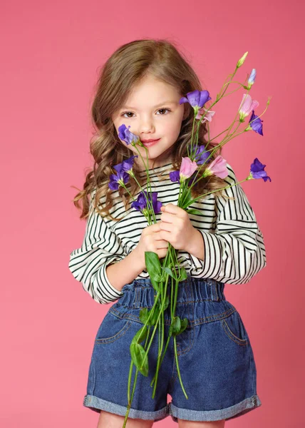 Retrato Niña Modelo Estudio —  Fotos de Stock