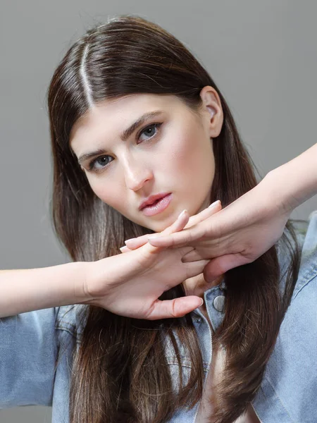 Retrato Una Hermosa Chica Glamorosa — Foto de Stock