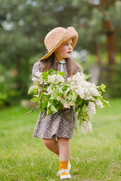 Ritratto Bambina All Aperto Estate — Foto Stock