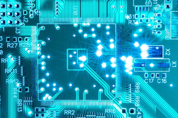 Сучасний зелений Pcb board background — стокове фото