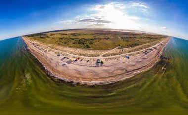 360 derece deniz manzarası.