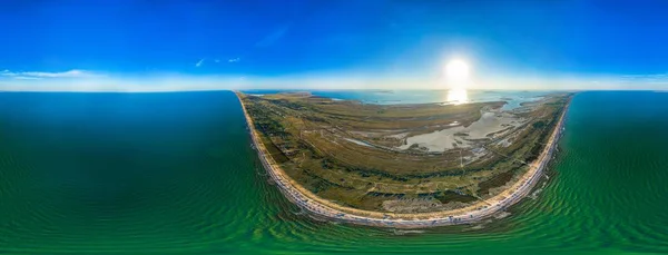 Driehonderdzestig graden panorama van de zee — Stockfoto