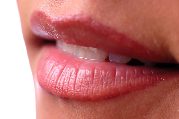 Perfect natural lips makeup close-up — Stock Photo, Image