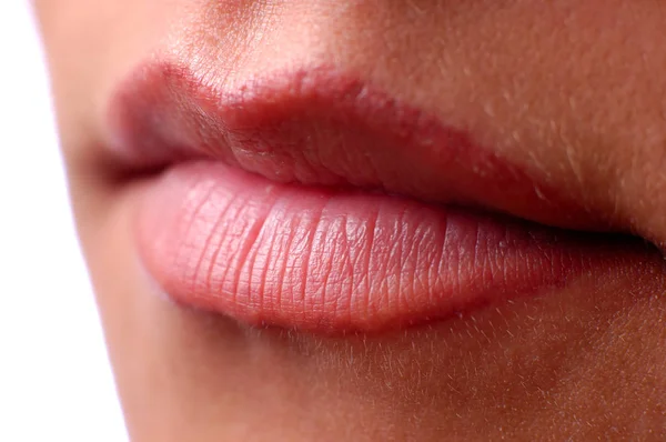 Perfekte natürliche Lippen Make-up Nahaufnahme — Stockfoto