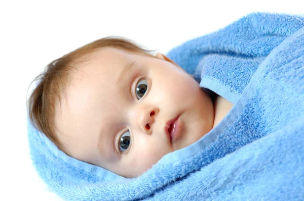 Close-up de uma menina de quatro meses — Fotografia de Stock