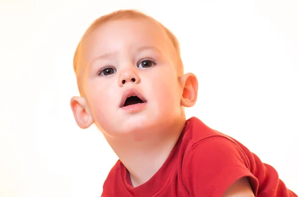 Home ritratto di un bambino di un anno a casa . — Foto Stock