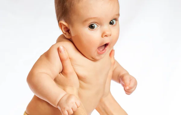 Ritratto ravvicinato di una bella bambina di sei mesi — Foto Stock