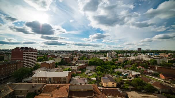 Time Lapse Clouds Buildings Kharkov City — Stock Video