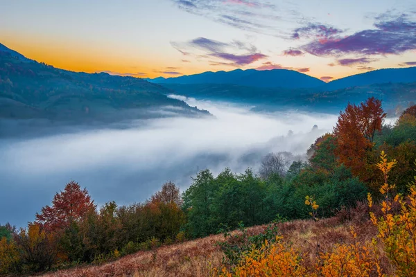 View Picturesque Mountain Valley Blue Sky Background Magnificent Highlands Colorful — Stock Photo, Image