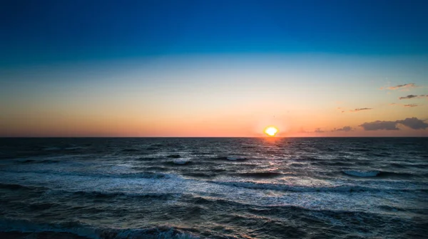 Вид Воздуха Волны Песчаный Пляж Морские Волны Прекрасном Пляже Высоты — стоковое фото