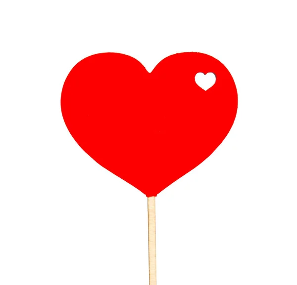 Valentinsdag Kortbakgrunn Med Hjertet Isolert Hvit – stockfoto