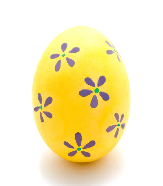 Mükemmel Renkli Yapımı Paskalya Beyaz Izole Yumurta — Stok fotoğraf