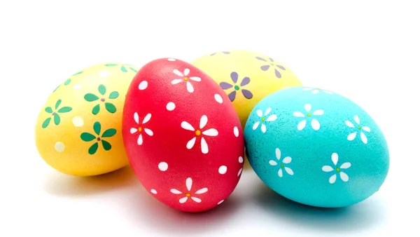 Perfect Colorful Handmade Easter Egg Isolated White — Stock Photo, Image