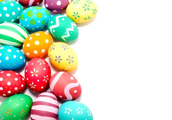 Doskonały kolorowy ręcznie robione Wielkanocne jaja — Zdjęcie stockowe