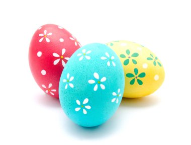 Mükemmel renkli el yapımı easter izole yumurta 