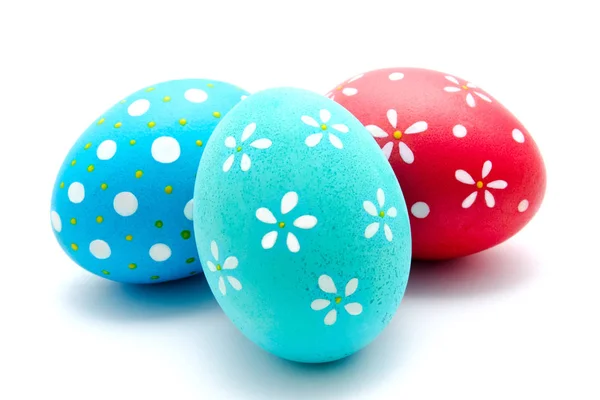 Perfect colorful handmade easter eggs isolated — Stock Photo, Image