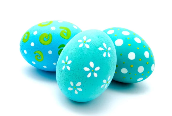 Perfect colorful handmade easter eggs isolated — Stock Photo, Image