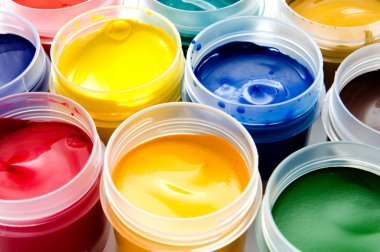 guaj boya beyaz izole 