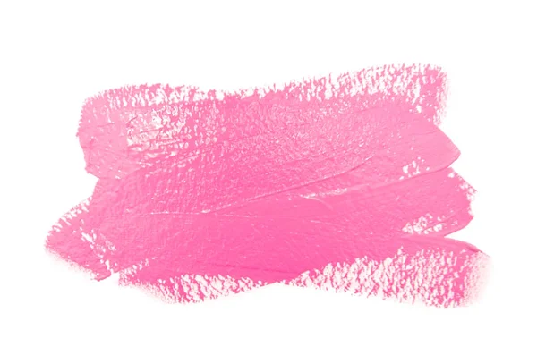 Peinture coup de pinceau texture aquarelle rose isolé — Photo