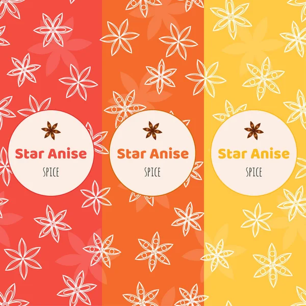 sorunsuz arka plan. Model Anason yıldız ile. Badian. Ambalaj.