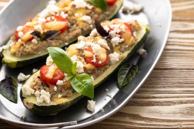 Et ve maydanoz ile kabak dolması. Kopya alanı.