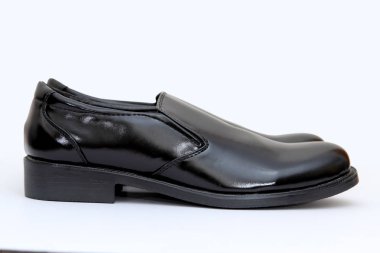 portre resim siyah deri erkek ayakkabı