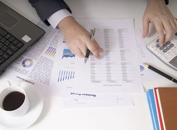 Bisinessman Working His Job Office — Stock Photo, Image