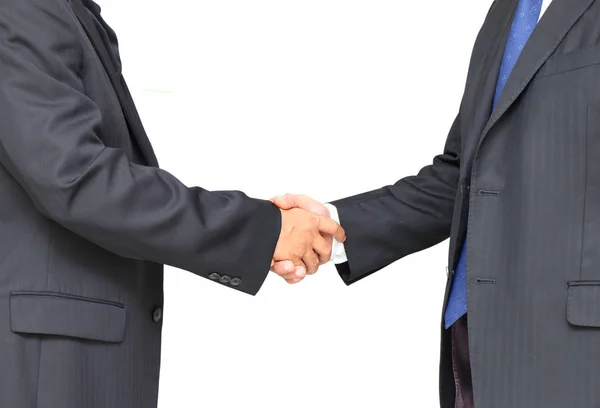 Closeup Image Two Businessman Handshake Business — Stock Photo, Image