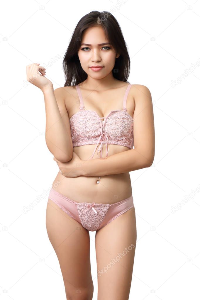 Woman blonde asian panties