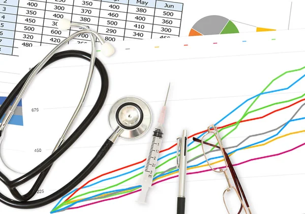 Image of epidemiological data report and analyzing about disease spread