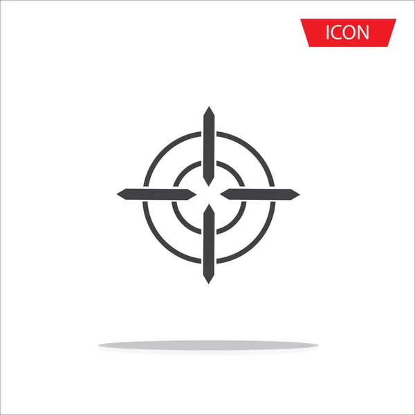 Doel Pictogram Vector Target Symbolen Geïsoleerd Witte Achtergrond — Stockvector