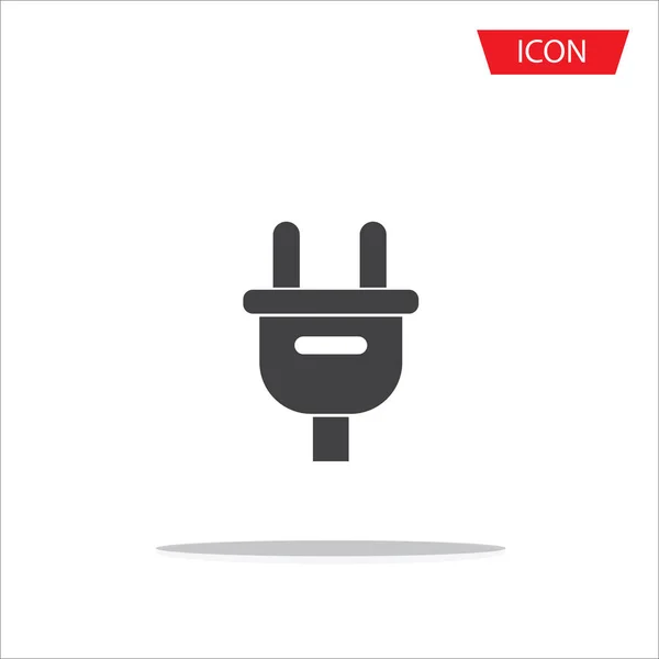 Plug Icon Vettore Isolato Sfondo Bianco — Vettoriale Stock