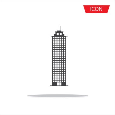 Beyaz arka plan üzerinde izole binalar simgeler vektör