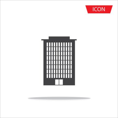 Beyaz arka plan üzerinde izole binalar simgeler vektör