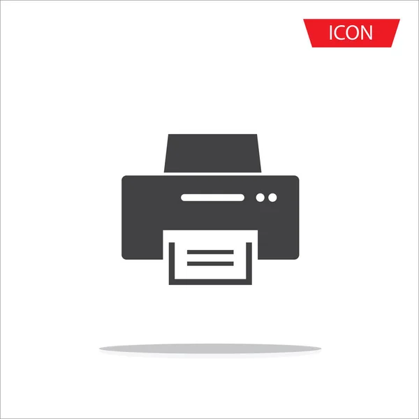 Icono Impresora Icono Impresora Oficina Aislado Sobre Fondo Blanco — Vector de stock