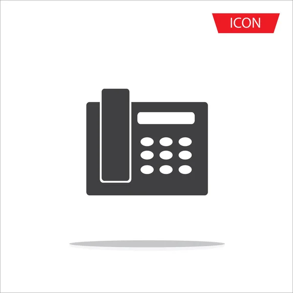 Telefoon Pictogram Geïsoleerd Witte Achtergrond — Stockvector