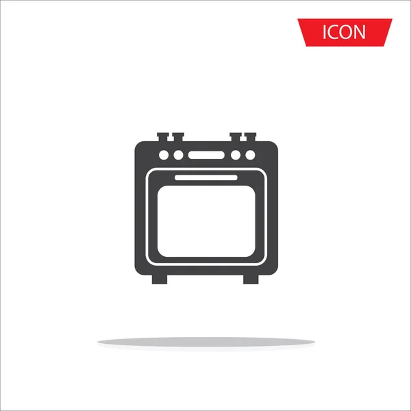 Oven Pictogram Vector Geïsoleerd Witte Achtergrond — Stockvector