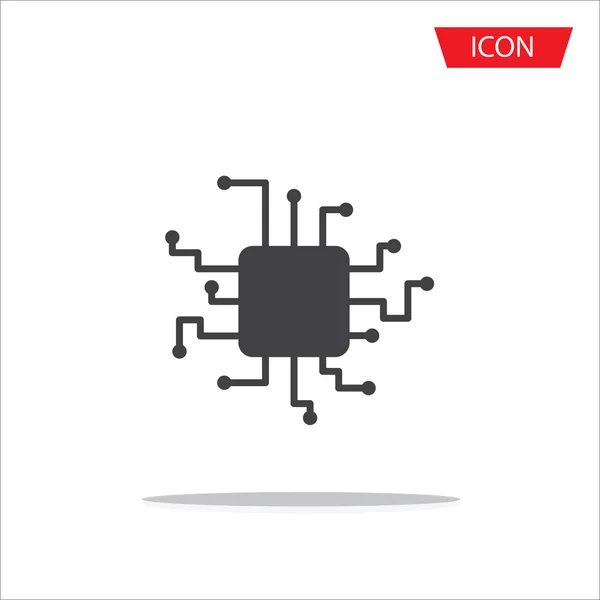 Cpu Vector Icono Unidad Central Procesamiento Vector Icono Aislado Sobre — Vector de stock