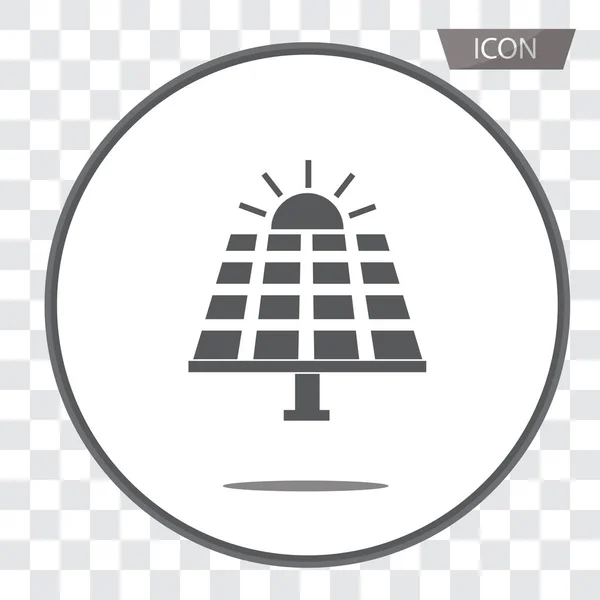 Panel Solar Icono Vector Aislado Sobre Fondo Blanco — Vector de stock