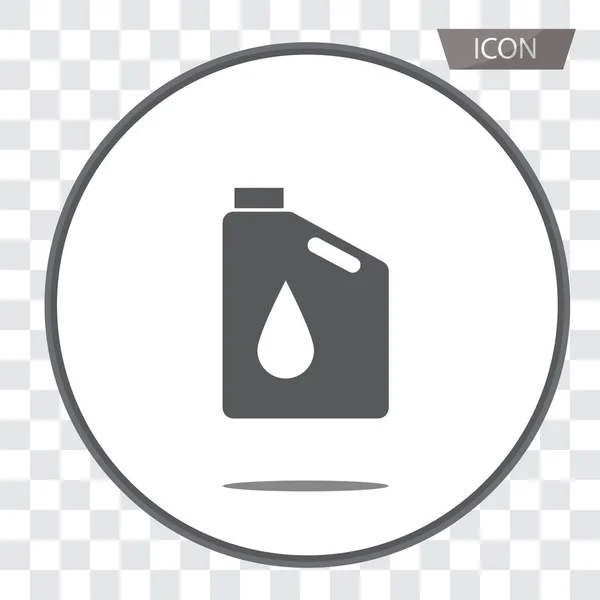 Vettore Icona Olio Icona Gallone Olio Isolato Sfondo Bianco — Vettoriale Stock