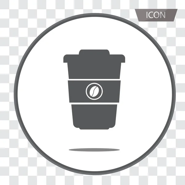 Disponibla Kaffe Kopp Ikonen Vektor Isolerad Vit Bakgrund — Stock vektor