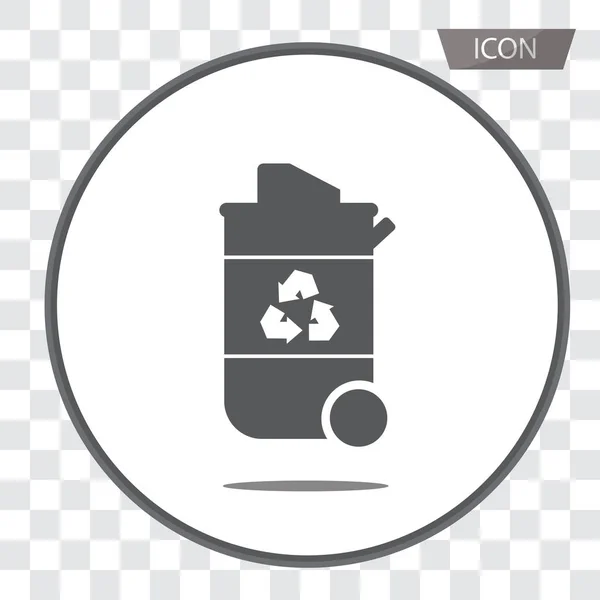 Recycle Bin Εικονίδιο Διάνυσμα Που Απομονώνονται Λευκό Φόντο — Διανυσματικό Αρχείο