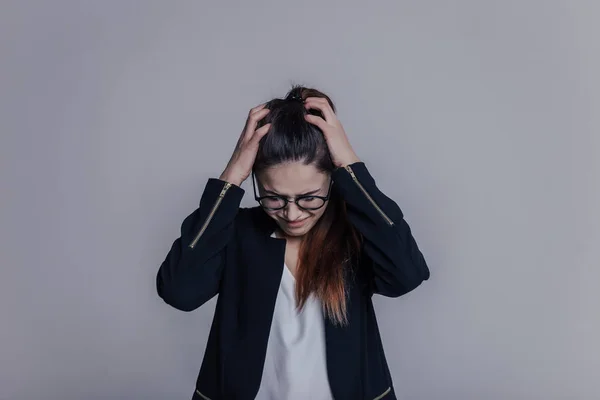 Ich Kann Nicht Mehr Ertragen Aufgebrachte Mädchen Die Depressiv Werden — Stockfoto