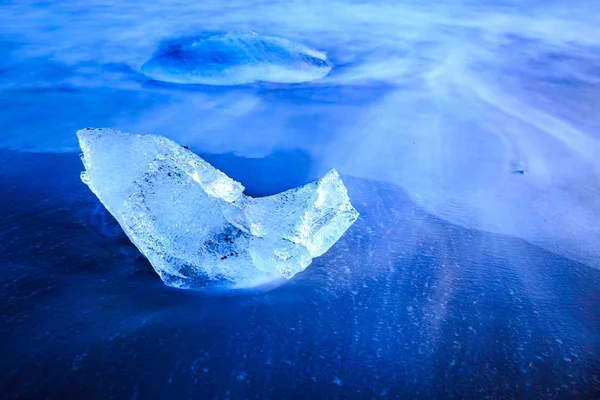 Jokulsarlon Льодовик Озера Ісландії Під Час Заходу Сонця Зимовий Сезон — стокове фото