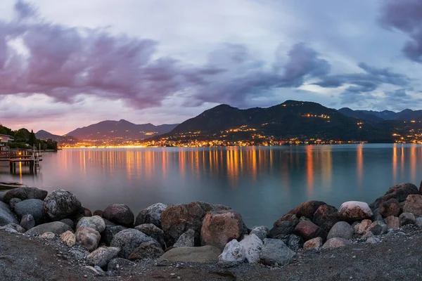 Salo Italien Schöner Sonnenuntergang Über Dem Wasser Gardasee — Stockfoto