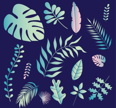 Tropikal yaprak tasarımı ile Hıristiyan mesajı